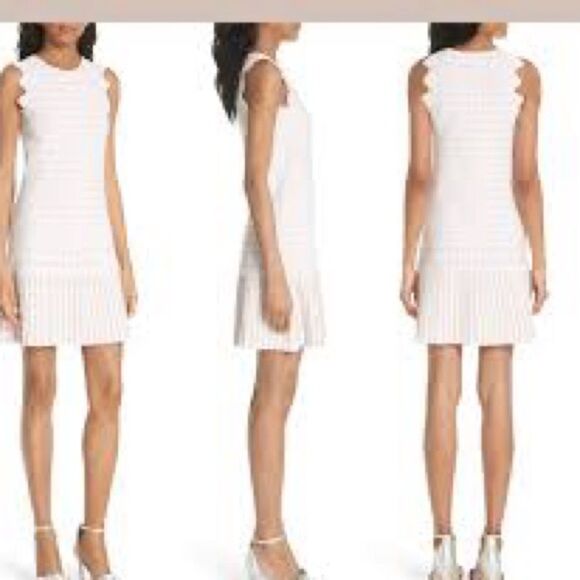 Ted Baker London RELIOA Flippy Metallic Jacquard Pink Dress Size 12 / 14 USA - 5 - Picture 16 of 16